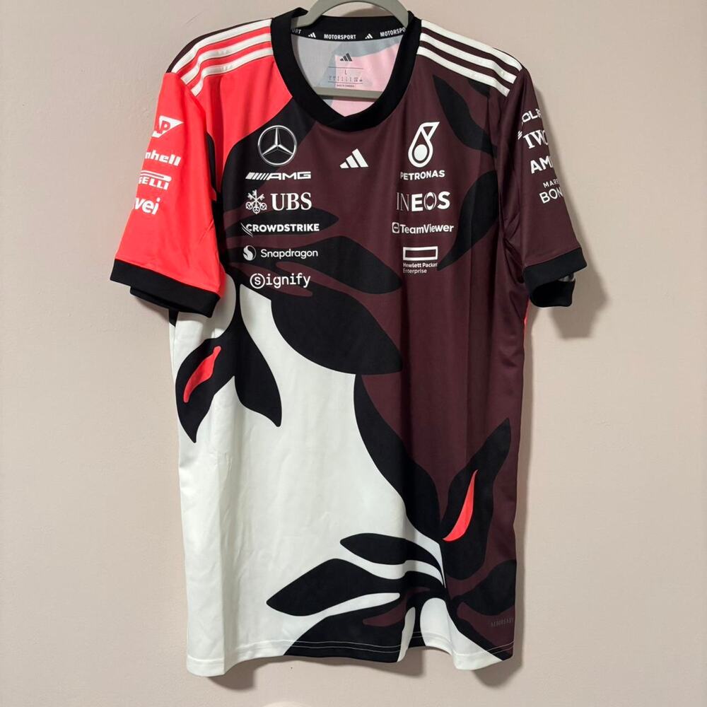 Adidas petronas mercedes jersey pinkburgundy